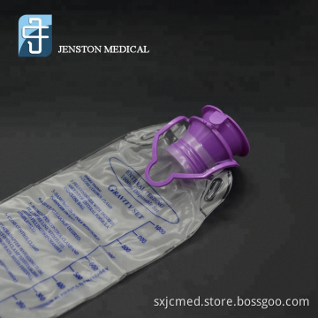 Medical gravity enteral feeding bag
